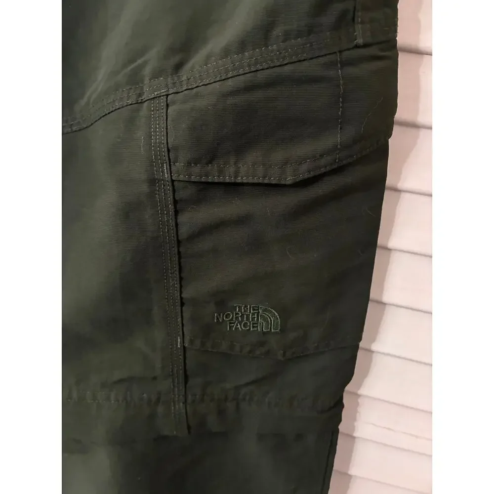 The North Face Pants Convertible Utility Hiking Dark Green Nylon Ripstop Men's M